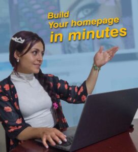 build your homepage in minutes
